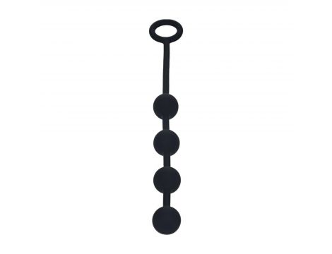 Silikonowe kulki analne okrągłe Levelz S czarne 23cm - 3