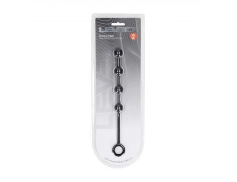 Silikonowe kulki analne okrągłe Levelz S czarne 23cm - 4