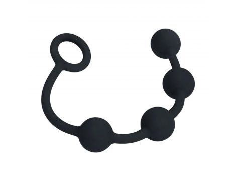 Silikonowe kulki analne okrągłe Levelz S czarne 23cm - 5
