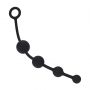 Zakrzywione silikonowe kulki analne Levelz czarne 29,5 cm - 6