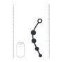 Zakrzywione silikonowe kulki analne Levelz czarne 29,5 cm - 3