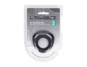 Pierścień erekcyjny wibrujący silikonowy Levelz Level 3 czarny 6,3cm