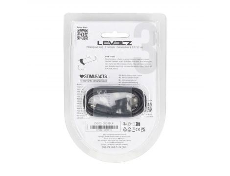 Pierścień erekcyjny wibrujący silikonowy Levelz Level 3 czarny 6,3cm - 4