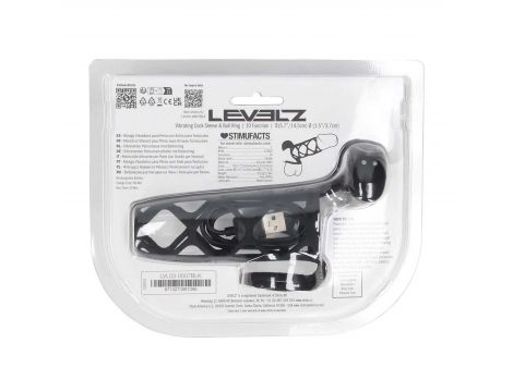 Wibrująca tuleja silikonowa na penisa Levelz czarna 14,5 cm - 3
