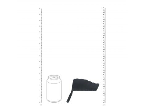 Nakładka wibrująca silikonowa żebrowana z pierścieniem Levelz czarna 4,3cm - 5