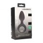 Vibrating Silicone Anal Plug with Loop - Black - 2