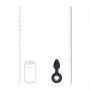 Vibrating Silicone Anal Plug with Loop - Black - 6