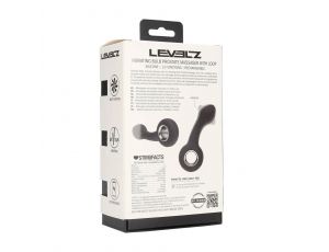 Wibrujący silikonowy masażer prostaty Levelz z pętlą czarny 14,5 cm