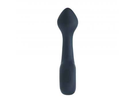 Wibrujący silikonowy masażer prostaty Levelz z pętlą czarny 14,5 cm - 8
