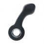 Wibrujący silikonowy masażer prostaty Levelz z pętlą czarny 14,5 cm - 7