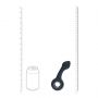 Wibrujący silikonowy masażer prostaty Levelz z pętlą czarny 14,5 cm - 6