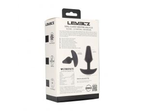 Wibrujący korek analny silikonowy Levelz S czarny