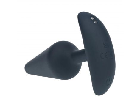 Wibrujący korek analny silikonowy Levelz M czarny 12 cm - 2