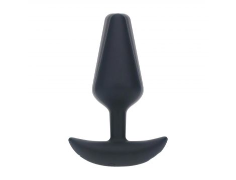Wibrujący korek analny silikonowy Levelz M czarny 12 cm - 6