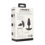 Wibrujący korek analny silikonowy Levelz M czarny 12 cm - 4