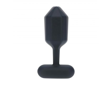 Wibrujący korek analny heksagonalny silikonowy Levelz L czarny 14 cm - 7
