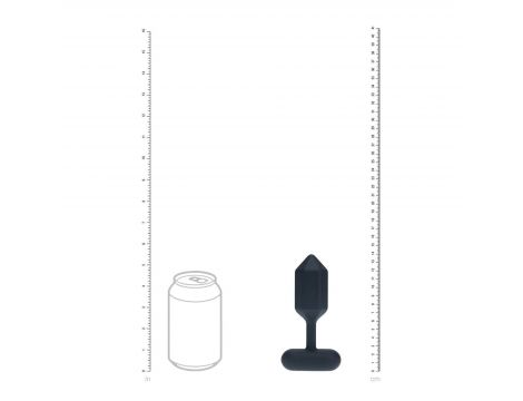 Wibrujący korek analny heksagonalny silikonowy Levelz L czarny 14 cm - 6