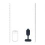 Wibrujący korek analny heksagonalny silikonowy Levelz L czarny 14 cm - 7