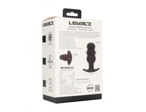 Wibrujący korek analny Tri Bulb silikonowy Levelz czarny USB