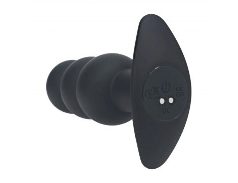 Wibrujący korek analny Tri Bulb silikonowy Levelz czarny USB - 5