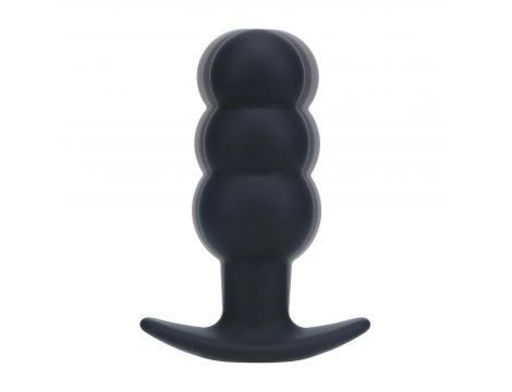 Wibrujący korek analny Tri Bulb silikonowy Levelz czarny USB - 7