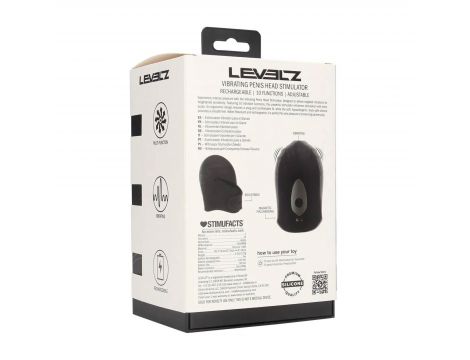 Stymulator główki penisa Levelz silikonowy wibrujący regulowany czarny - 3