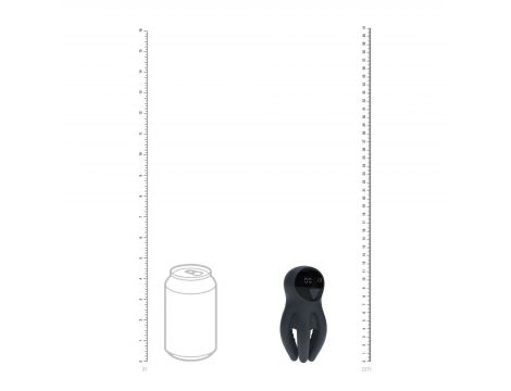 Digital Vibrating Silicone Penis Head Stimulator with Tentacles - Black - 6