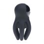 Digital Vibrating Silicone Penis Head Stimulator with Tentacles - Black - 5