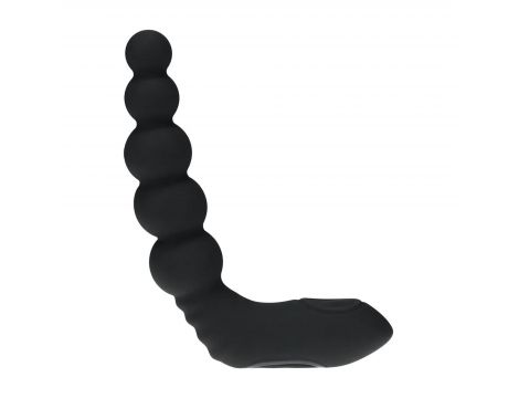 Stymulator prostaty wibrujący podgrzewany giętki silikonowy czarny - 4