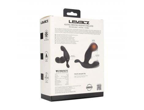 Stymulator prostaty Levelz podgrzewany wibrujący silikonowy czarny - 2