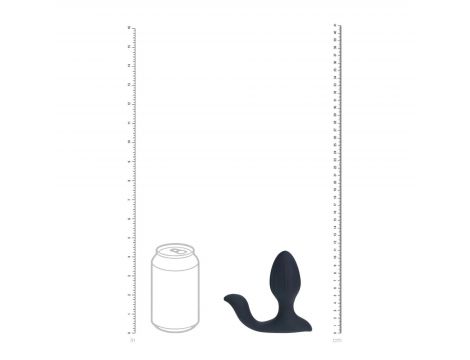 Korek analny wibrujący obrotowy z kulką Levelz silikonowy czarny 10,7cm - 4