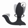 Korek analny wibrujący obrotowy z kulką Levelz silikonowy czarny 10,7cm - 8