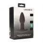 Korek analny Levelz wibrujący rotacyjny karbowany silikonowy czarny 12,5 cm - 4