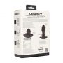 Korek analny Levelz wibrujący rotacyjny karbowany silikonowy czarny 12,5 cm - 5