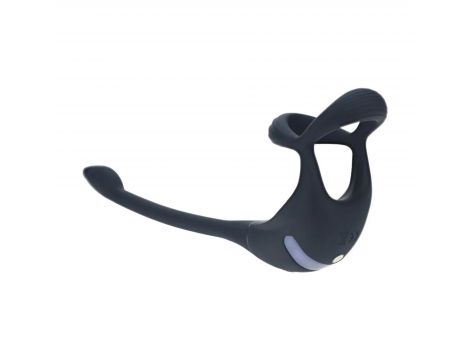 Pierścień wibrujący Levelz Tri O z pilotem silikonowy czarny 22,5 cm - 2