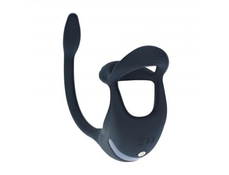 Pierścień wibrujący Levelz Tri O z pilotem silikonowy czarny 22,5 cm - 7