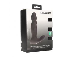 Masażer prostaty Levelz silikonowy pulsujący wibrujący czarny 14,7 cm