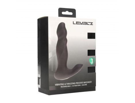 Masażer prostaty Levelz silikonowy pulsujący wibrujący czarny 14,7 cm
