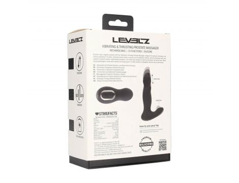 Masażer prostaty Levelz silikonowy pulsujący wibrujący czarny 14,7 cm - 3