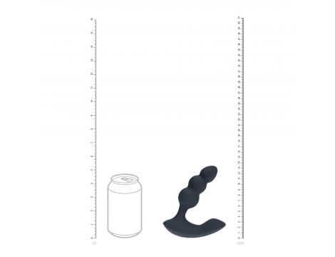 Korek analny wibrujący koralikowy Levelz zdalny czarny 14 cm USB - 10