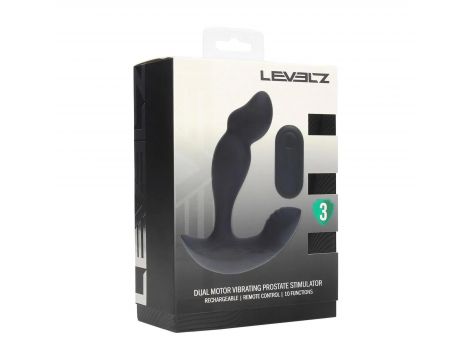 Stymulator prostaty Levelz silikonowy z pilotem czarny USB - 4