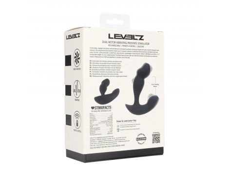 Stymulator prostaty Levelz silikonowy z pilotem czarny USB - 3