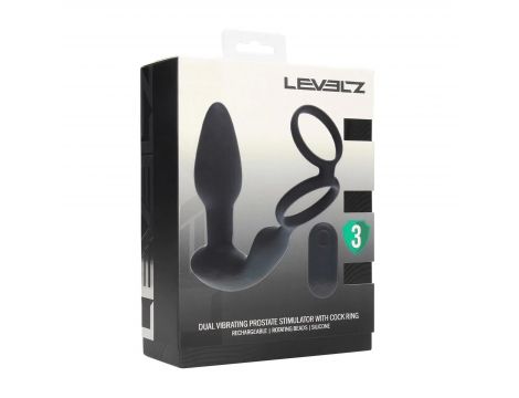 Masażer prostaty Levelz silikonowy z rotującymi koralikami i pilotem 17 cm - 4
