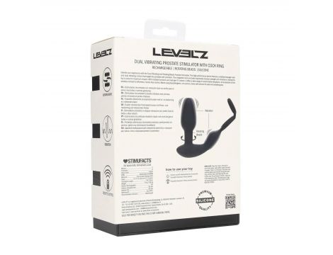 Masażer prostaty Levelz silikonowy z rotującymi koralikami i pilotem 17 cm - 5