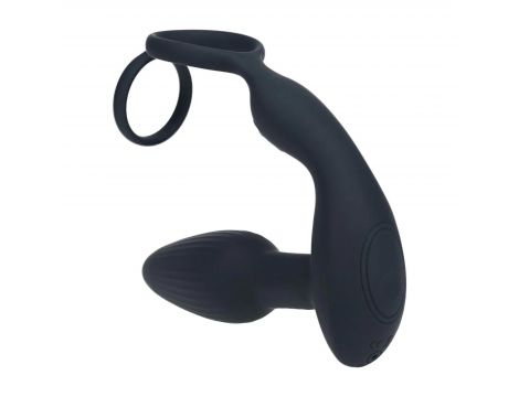 Masażer prostaty Levelz silikonowy z rotującymi koralikami i pilotem 17 cm - 2