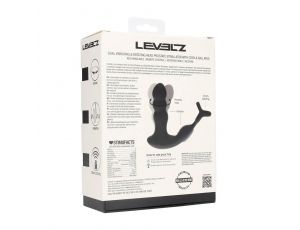 Masażer prostaty z rotującą głowicą Levelz silikonowy czarny 16,8 cm