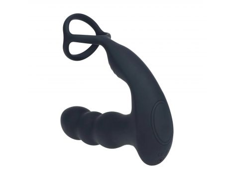 Masażer prostaty z rotującą głowicą Levelz silikonowy czarny 16,8 cm - 3