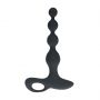 Wibrujący koralikowy korek analny silikonowy Levelz czarny 20 cm - 9