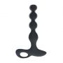 Wibrujący koralikowy korek analny silikonowy Levelz czarny 20 cm - 10