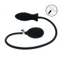 Ribbed Inflatable Silicone Anal Plug - Black - 8